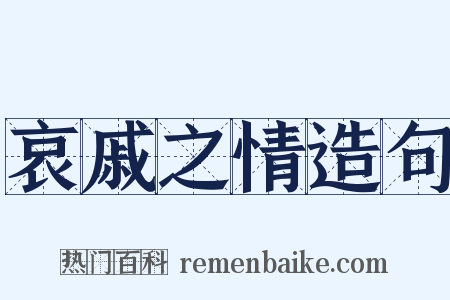 哀戚之情造句是什么意思的图片